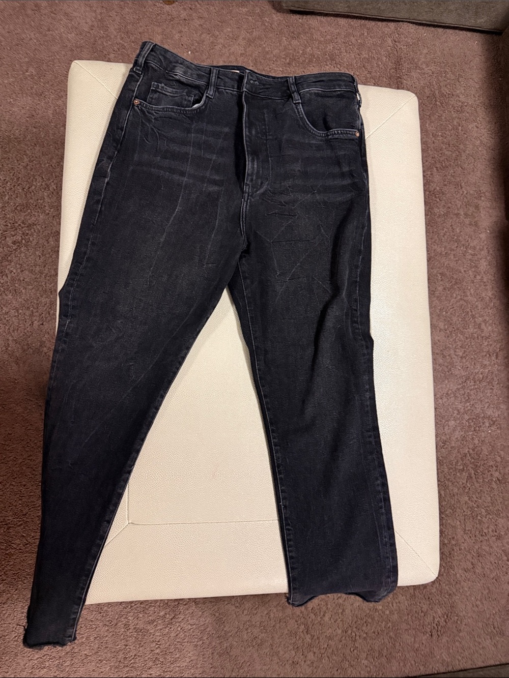 Pilcro Black Straight Leg Jeans